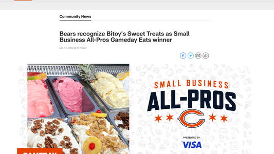 Bitoy’s Sweet Treats Joins the Chicago Bears