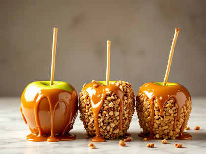 Gourmet Caramel-Dipped Apples Trio